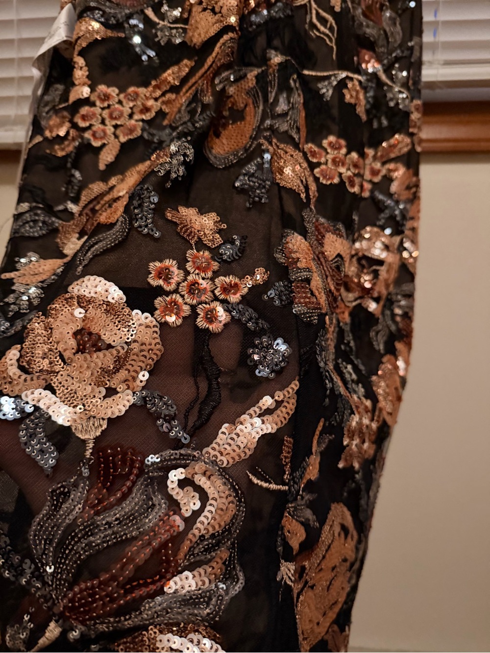 Dress the Population Brown Floral Sequin Sheath Dress - Picture 4 of 5